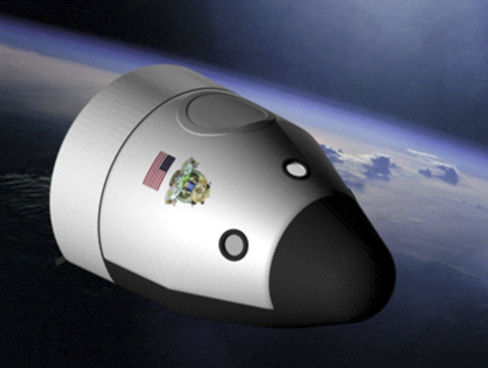 Blue Origin 的 New Shepard 飞行器资料图（NASA 公开图）