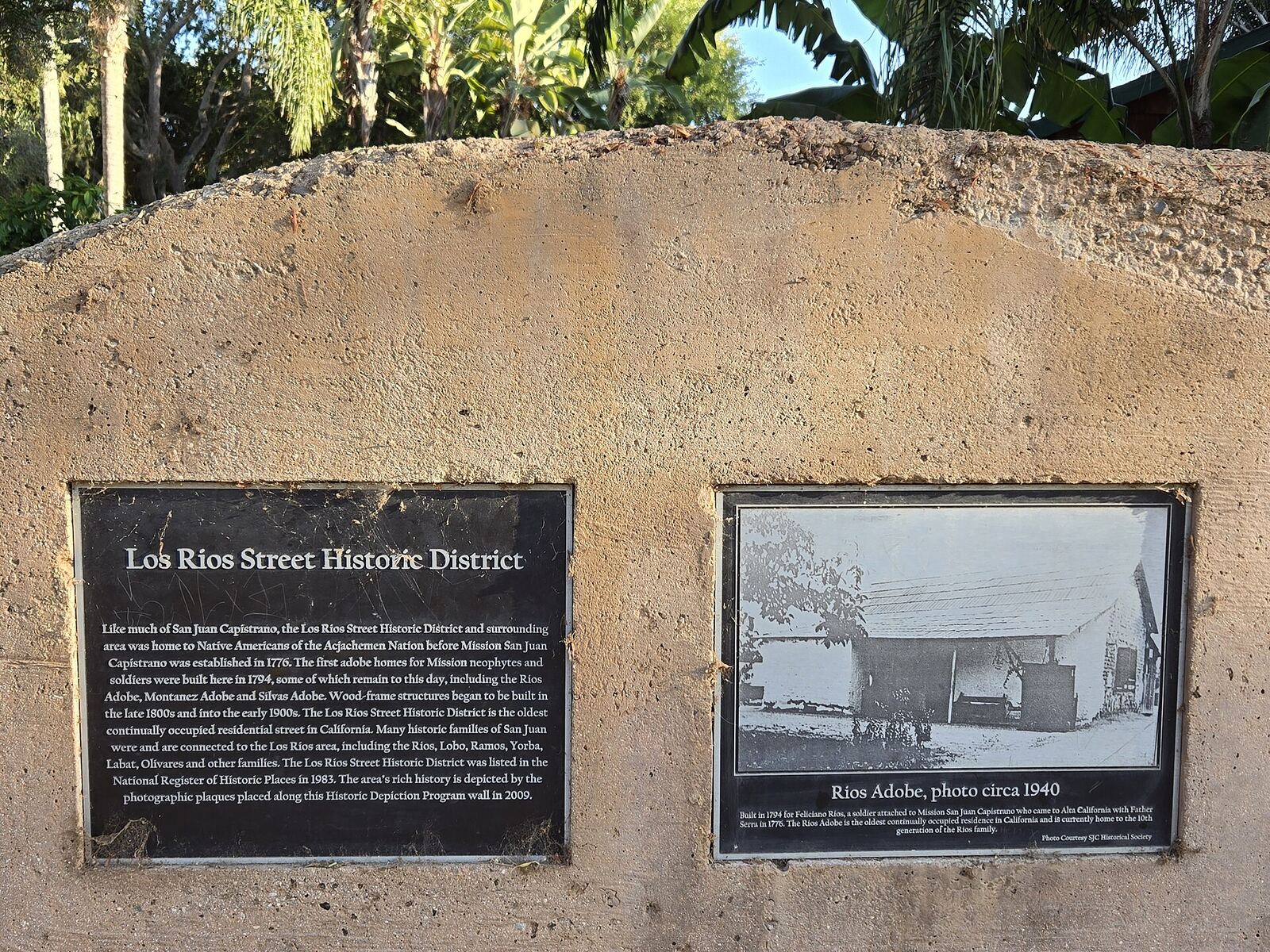 San Juan Capistrano 的 Los Rios Street 历史街区标牌（资料图）