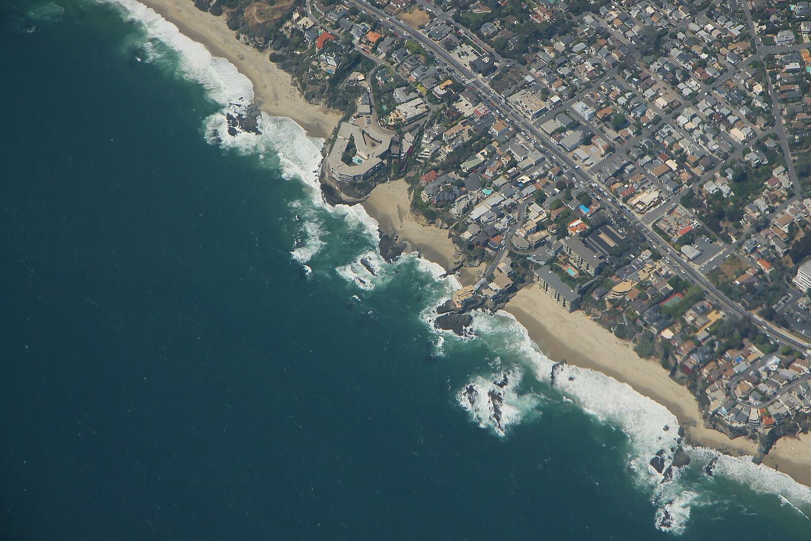 Laguna Beach 海崖与海岸线航拍资料图